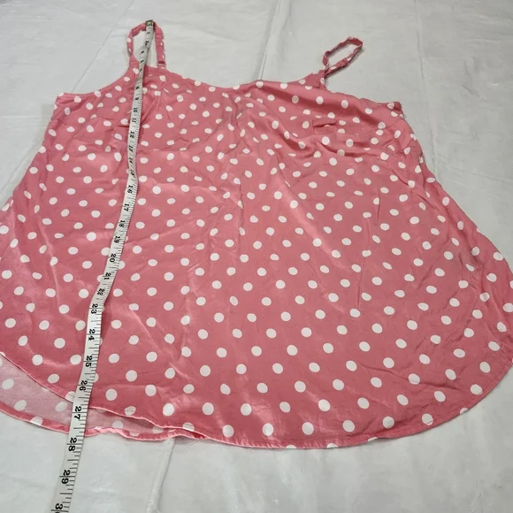 Torrid Size 1 Adjustable Straps Pink Polka Dot Women's Top - Picture 6 of 8